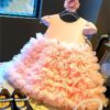 y1196 - CNY Premium Pink & Red Tutu Dress With Crown Headband - 图片 4