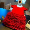 y1196 - CNY Premium Pink & Red Tutu Dress With Crown Headband - 图片 10