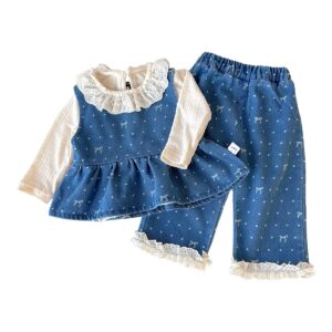 y1143 - Girl Denim 3 in 1 set - Image 3
