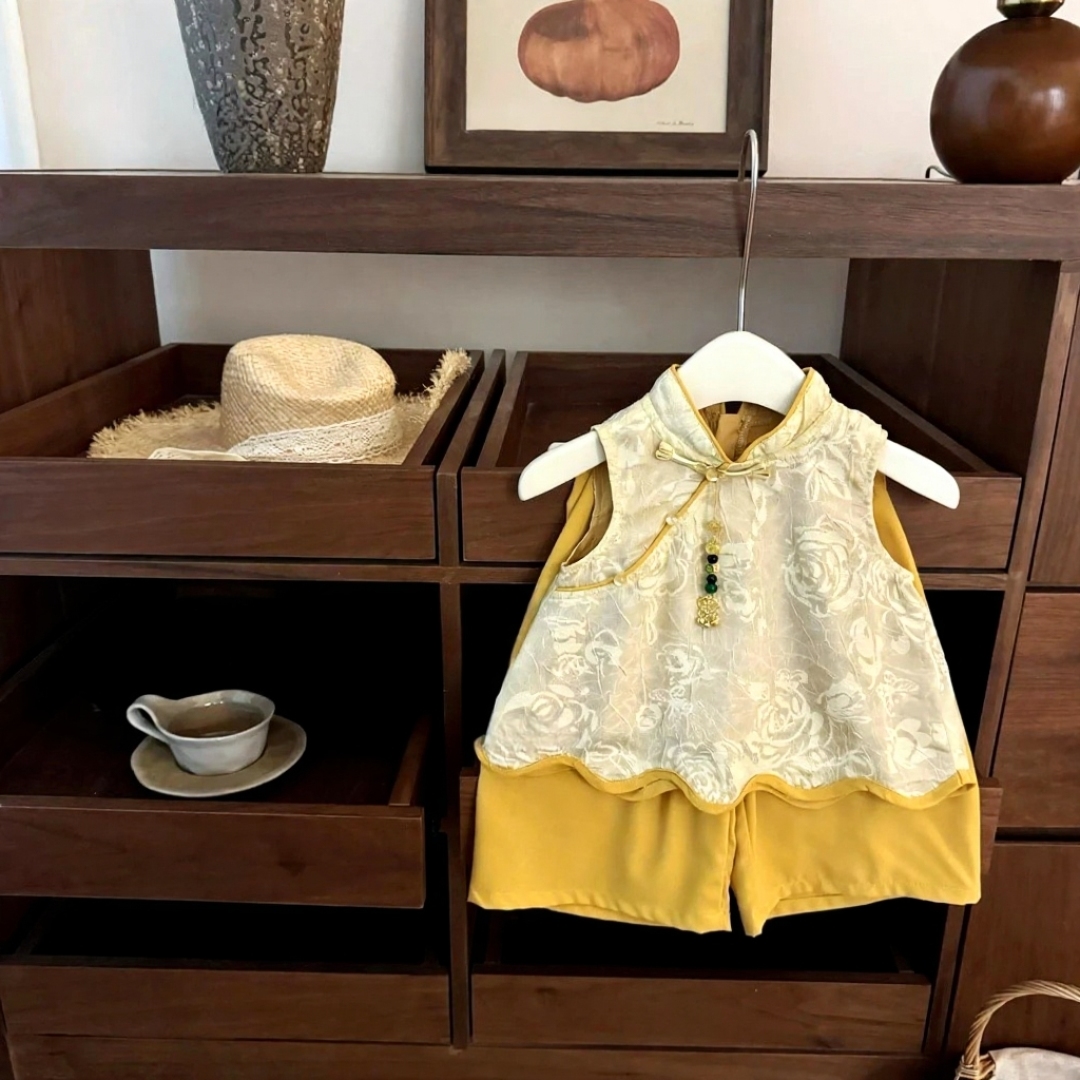 y1218 - CNY Floral Cheongsam Set - Image 4