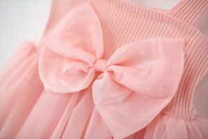 y1155 - Big Ribbon Thread Cotton Mesh Suspender Dress - 图片 8