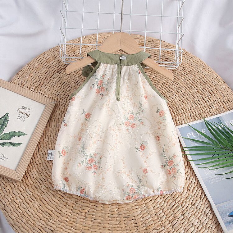 y1165 - CNY Green Halter Neck Romper - 图片 3