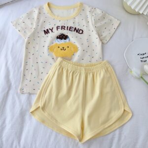 y1136 - My Friend Colorful 3D Cartoon T-shirt Set - 图片 7