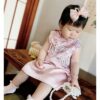 y1201 - CNY Premium Pink & Red Wave Cloud Cheongsam Dress - 图片 6