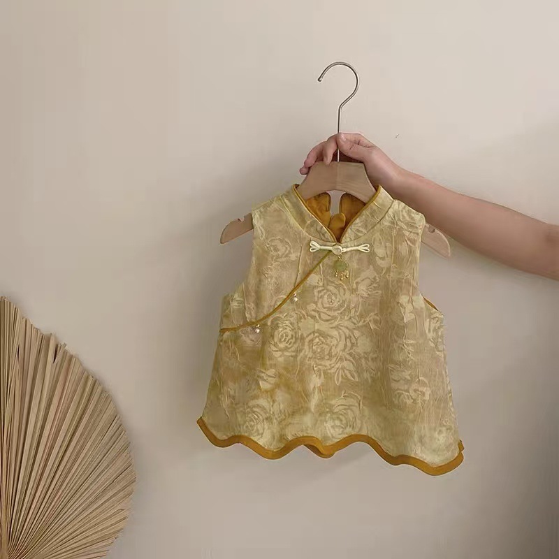 y1178 - CNY Golden Yellow Vest Set - Image 3