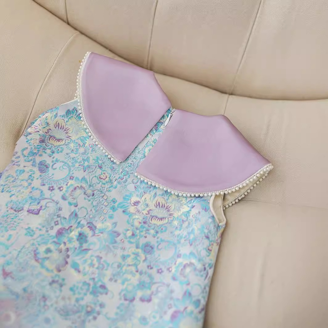 y1202 - CNY Premium Pearl Peony Dress - Image 3