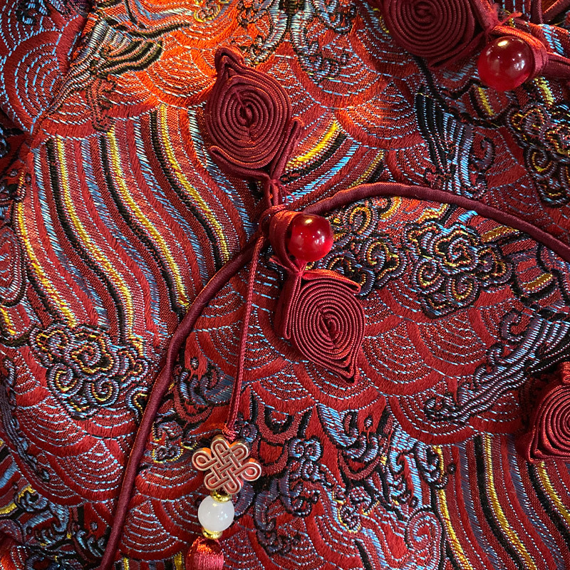 y1194 - CNY Premium Tang Style Dress With Headband Or Hair Clip Set - Image 6