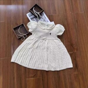 y1177 - Knitted Princess White Dress