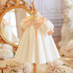 y1214 - CNY Premium Champagne Dress With Shawl - 图片 3