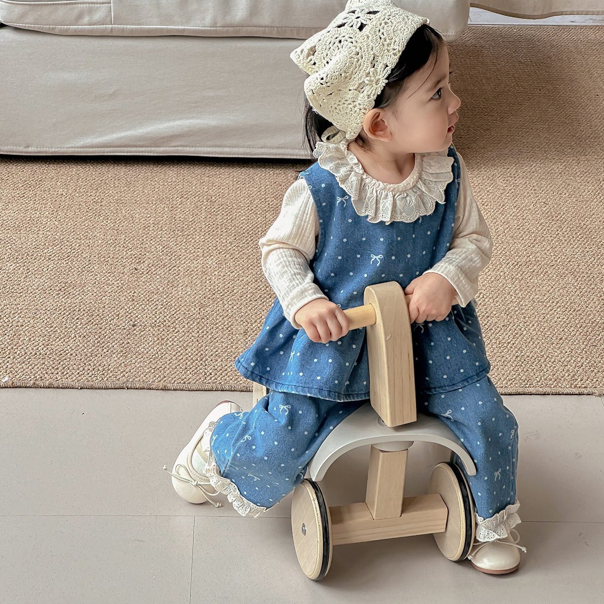 y1143 - Girl Denim 3 in 1 set - 图片 1