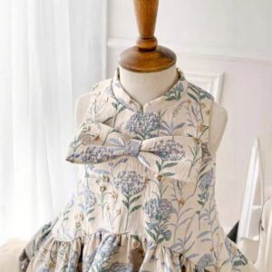 y1203 - CNY Premium 4 Style Blue Flower Dress - 图片 6