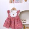 y1323 - CNY Red Cherry Plaid Lolita Suit - Image 3