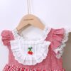 y1323 - CNY Red Cherry Plaid Lolita Suit - Image 5