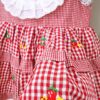 y1323 - CNY Red Cherry Plaid Lolita Suit - Image 6