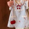 y1255 - Unique American Style Girls Plaid Tank Dress - 图片 1
