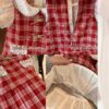 y1256 - Unique Girls Red Plaid Dress - 图片 2