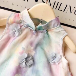 y1227 - CNY 3D Flower Blend Dress - 图片 3