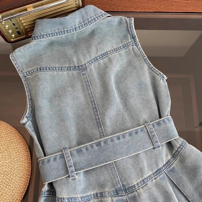 y1224 - Fashion Denim Sleeveless Dress - 图片 10