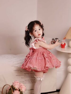 y1323 - CNY Red Cherry Plaid Lolita Suit - 图片 10