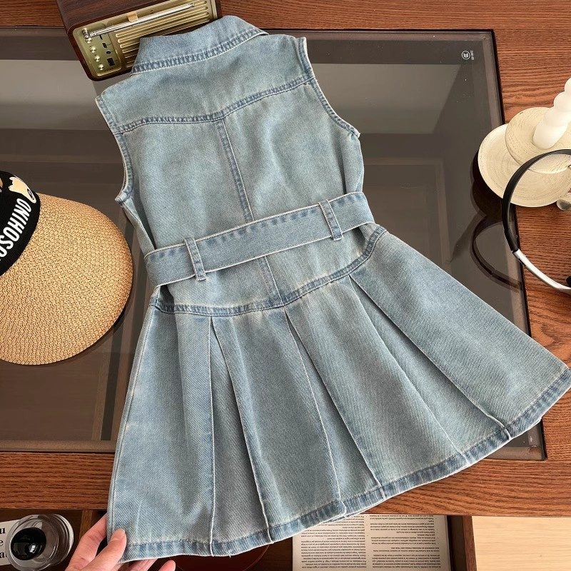 y1224 - Fashion Denim Sleeveless Dress - 图片 9
