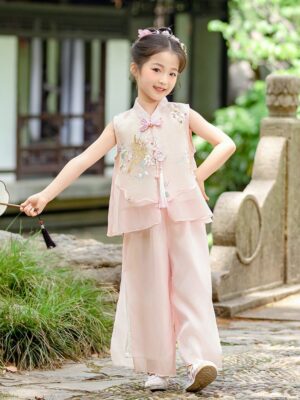 y1228 - CNY Pink Floral Frog Set - 图片 2
