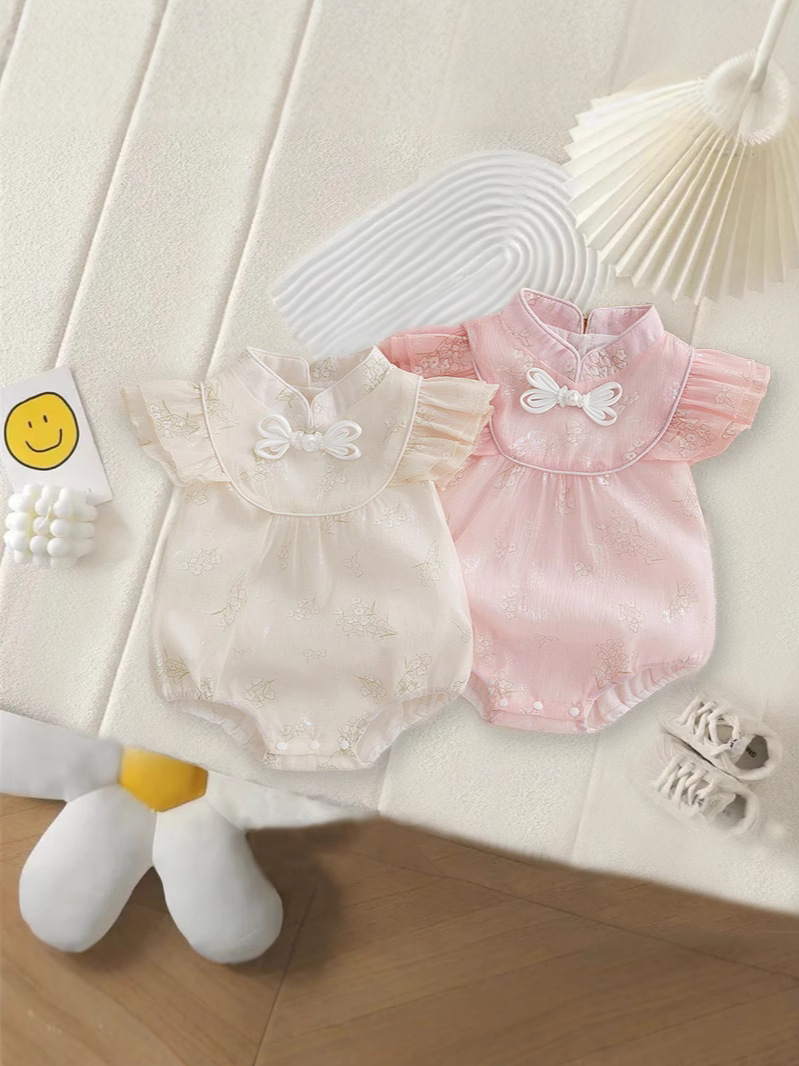 y1293 - CNY Plum Bossom Flying Sleeves Romper