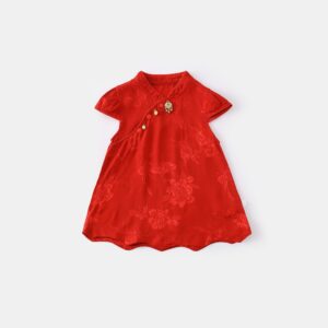 y1315 - CNY Red & Yellow Butterfly Dress / Romper