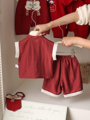 y1319 - CNY Red WU SHI ZI Suit - 图片 3