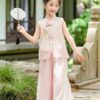 y1228 - CNY Pink Floral Frog Set - 图片 3