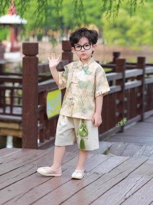 y1253 - CNY Tang Suit Short-sleeve Set - 图片 5