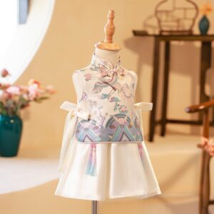 y1260 - CNY Premium Guochao Tang-style Sleeveless Dress - 图片 4