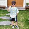 y1250 - CNY Three-Piece Short-Sleeve Tang Suit With Vest - Image 6