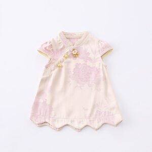 y1316 - CNY Pink Peony Romper / Dress