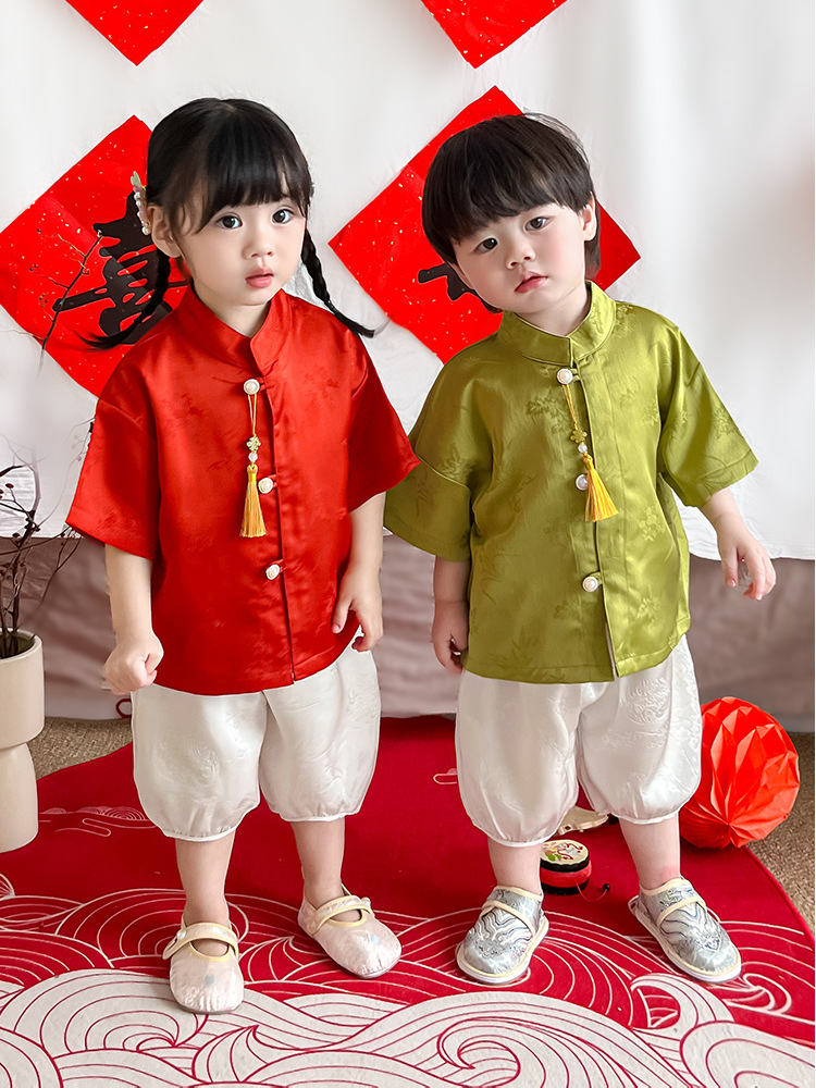 y1236 - CNY Short Tang Suits For Boys & girls