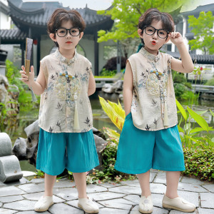 y1303 - CNY Beige Bamboo Suit