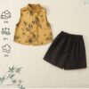 y1245 - CNY Style Vest Summer Bamboo Tang Suit - 图片 5