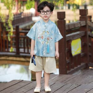 y1301 - CNY Blue Cheongsam Suit - 图片 6