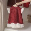 y1299 - CNY Red Goldfish Dress - Image 5