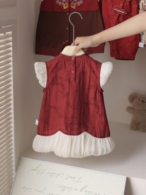 y1299 - CNY Red Goldfish Dress - 图片 5