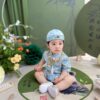 y1312 - CNY Blue Deer 3 in 1 Suit - Image 6
