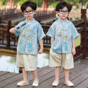 y1301 - CNY Blue Cheongsam Suit