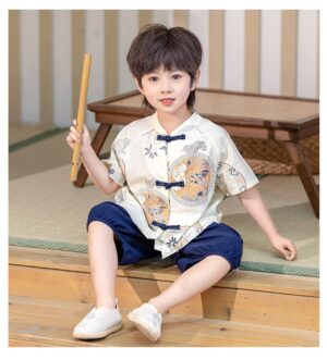 y1244 - CNY Tang Suit Summer Short-sleeve Set - 图片 2