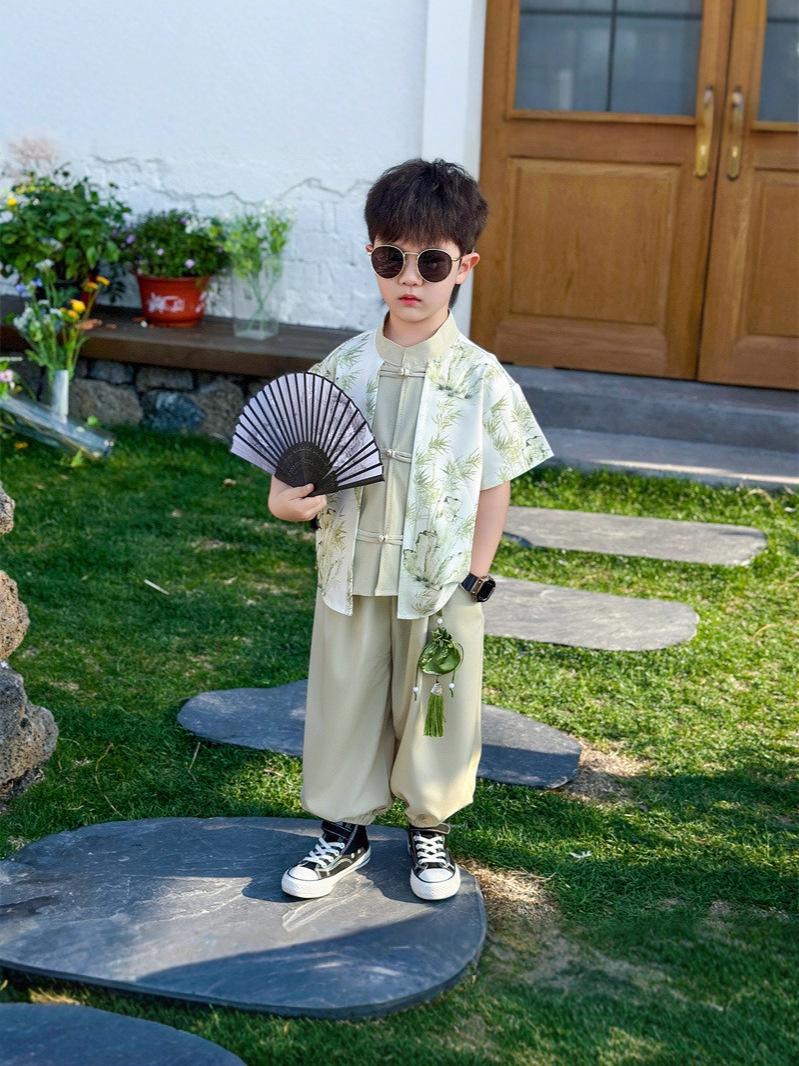 y1247 - CNY Chinese-style Shirt With Frog Buttons