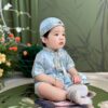 y1312 - CNY Blue Deer 3 in 1 Suit - Image 3