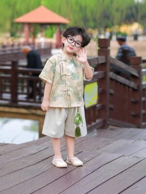 y1253 - CNY Tang Suit Short-sleeve Set - 图片 4