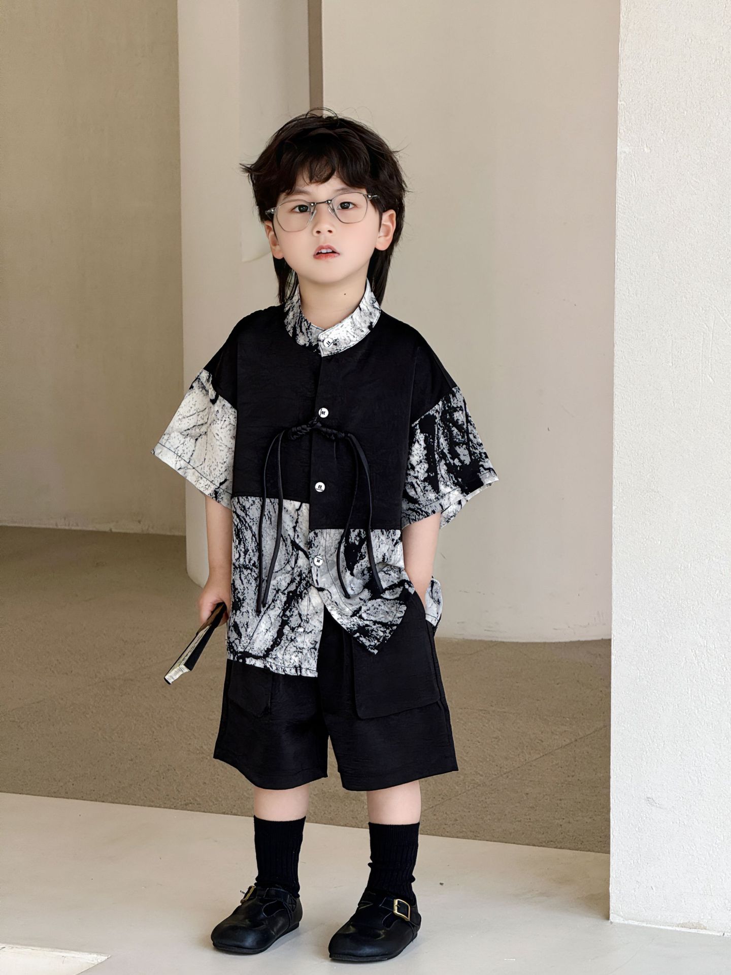 y1251 - CNY Style Lightweight Short-Sleeve Outfit Set