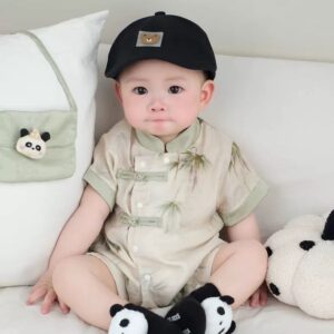 y1223 - CNY Green Bamboo Jumper With Panda Bag - 图片 3