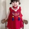 y1240 - CNY Chinese Style Red Dress - Image 2