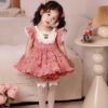 y1323 - CNY Red Cherry Plaid Lolita Suit - Image 2