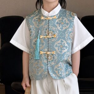y1305 - CNY White Blue 3 in 1 Suit - 图片 4